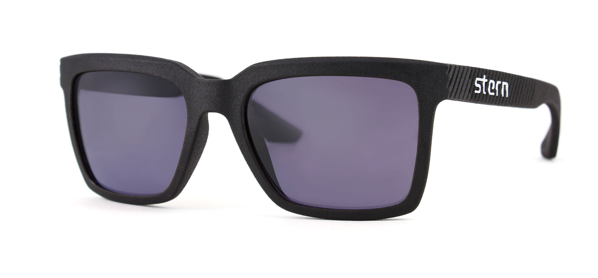 Polarized sunglasses with grey tint that blocks out harmful UV420 rays. Sunglasses are made in the USA through laser fusion 3D printing.