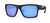 Polarized sunglasses with grey tinted lenses with blue revolver mirror that block out harmful UV420 rays. Sunglasses are made in the USA with laser fusion 3D printing.